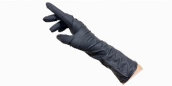 ニトリル手袋 Long ブラック 28cm